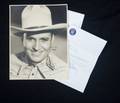 GENE AUTRY SIGNED PHOTOGRAPH AND LETTER
