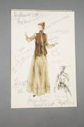 KATHERINE HEPBURN ROOSTER COGBURN COSTUME SKETCH