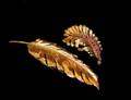 118 TWO FOURTEEN KARAT GOLD LEAF PINS