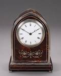 A STERLING AND TORTOISESHELL MANTEL CLOCK