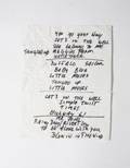 BOB DYLAN HANDWRITTEN SET LIST
