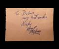 NICKY HOPKINS INSCRIBED CUT SHEET