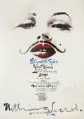 ELIZABETH TAYLOR SIGNED CHARITY EVENT POSTER
