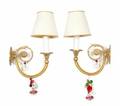 PAIR OF GILT METAL SCONCES