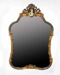 132 CLASSIC REVIVAL STYLE GILT AND PAINTED MIRROR
