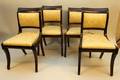 Set of Four Mahogany Sabre Leg Side Chairs