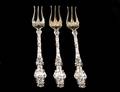 115 SET OF 12 STERLING SILVER SEAFOOD COCKTAIL FORKS