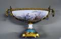 98 GILT BRONZE MOUNTED SEVRES PORCELAIN CENTERPIECE