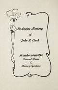 JOHNNY CASH FUNERAL PROGRAM