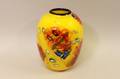 Decorative Yellow Blown Art Glass Vase