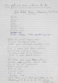 RONNIE WOOD FAR EAST MAN HANDWRITTEN LYRICS