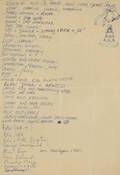 RONNIE WOOD HANDWRITTEN GUEST LIST
