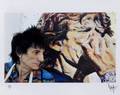 BILL WYMAN PHOTOGRAPH OF RONNIE WOOD WITH MICK POR