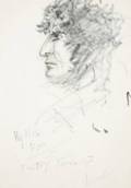 KEITH RICHARDS DRAWING OF RONNIE WOOD