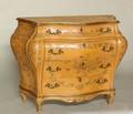133 ROCOCO STYLE PAINTED COMMODE AND BEDSTEAD
