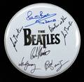 PETE BEST SIGNED DRUM HEAD
