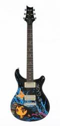 CARLOS SANTANA SIGNED CUSTOM PAINTED GUITAR