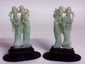 130 VERY FINE PAIR OF JADEITE GROUPS