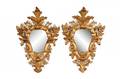 Pair of Italian Carved  Giltwood Wall Mirrors