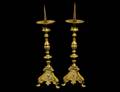 152 PAIR OF BRASS PRICKET STICKS