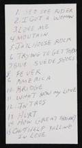 ELVIS PRESLEY HANDWRITTEN SET LIST