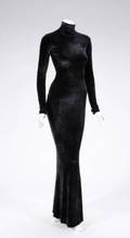 WHITNEY HOUSTON BLACK VELVET GOWN