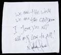 MICHAEL JACKSON INSCRIBED TOWEL