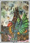 ROLLING STONES SIGNED CARDIFF CASTLE POSTER