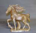119 CARVED ALABASTER SCULPTURE OF A MUSTANG