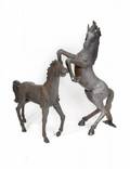 BURT REYNOLDS TWO BRONZE HORSES
