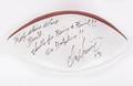 BURT REYNOLDS DAN MARINO SIGNED AND INSCRIBED FOOTBALL GROUP