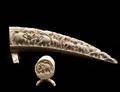 362 CARVED IVORY TUSK