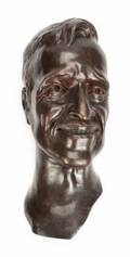 SAMMY DAVIS JR BRONZE BUST AND SIGNED LETTER