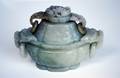 395 CARVED JADE CENSER AND COVER