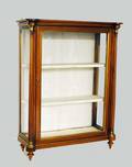 391 LOUIS XVI STYLE MAHOGANY HANGING CURIO CABINET