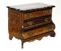 390 MINIATURE DUTCH MARQUETRY COMMODE
