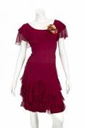 MADONNA EVITA CHIFFON DRESS