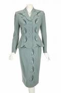 MADONNA EVITA EMBELLISHED BLUE SUIT