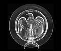 151 12 LALIQUE MOLDED FROSTED  CLEAR ANNUAL PLATES