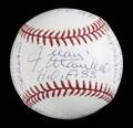 JUAN MARICHAL SIGNED AND MULTIINSCRIBED LIMITED EDITION STAT BALL
