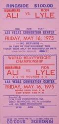 MUHAMMAD ALI VS RON LYLE 1975 ORIGINAL FIGHT TICKET