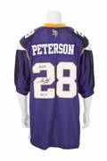 ADRIAN PETERSON SIGNED AND INSCRIBED MINNESOTA VIKINGS JERSEY