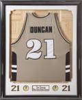 TIM DUNCAN WAKE FOREST DEMON DEACONS FRAMED BASKETBALL JERSEY