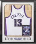 DOUG CHRISTIE SIGNED AND FRAMED SACRAMENTO KINGS JERSEY