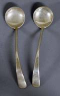 165 PAIR OF STERLING SILVER CONDIMENT LADLES