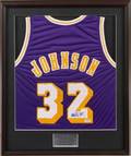 MAGIC JOHNSON SIGNED LOS ANGELES LAKERS ROAD JERSEY