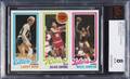LARRY BIRD  JULIUS ERVING  MAGIC JOHNSON 198081 TOPPS ROOKIE CARD GRADED BVG 8