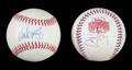 TONY GWYNN AND WADE BOGGS SIGNED BASEBALLS