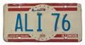 MUHAMMAD ALI OWNED AND SIGNED ALI 76 US BICENTENNIAL ILLINOIS LICENSE PLATE