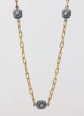 178 EIGHTEEN KARAT YELLOW GOLD  DIAMOND NECKLACE